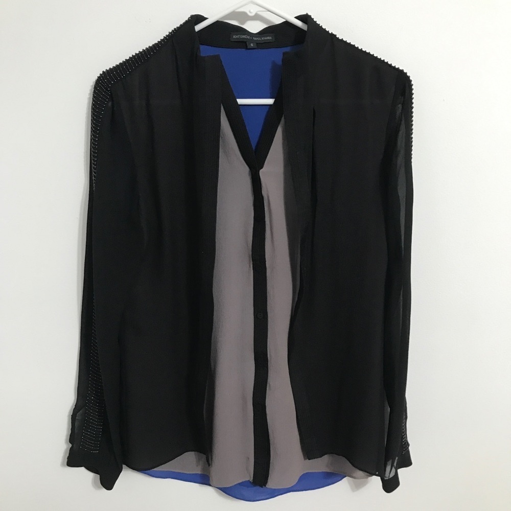 Rohit Gandhi + Rahul Khanna Blouse, Beaded Sleeves